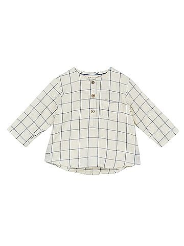 Arsene et Les Pipelettes Baby's Emeo Check Button Top (view 1)