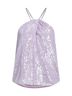 Amanda Uprichard Print Purple Sequin Top Size L - photo 1