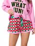 Shiraleah Print Pink Checkered Boxer Shorts Size L - photo 2