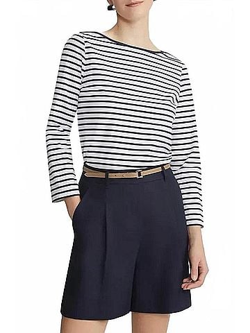 Lafayette 148 New York Stripe Top in Navy Multi (view 2)
