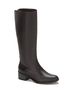 Andrea Black Leather Knee High Boots Size 7 - photo 1
