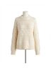 Z Supply Print White Cento Cable Sweater Size XL - photo 1