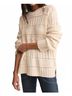 Z Supply Print White Cento Cable Sweater Size XL - photo 5