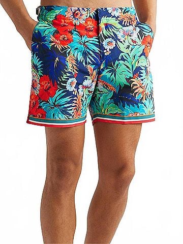 Orlebar Brown Kid's Mid-Length Floral-Print Swim Shorts (view 2)