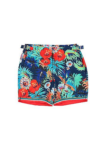 Orlebar Brown Kid's Mid-Length Floral-Print Swim Shorts (view 1)
