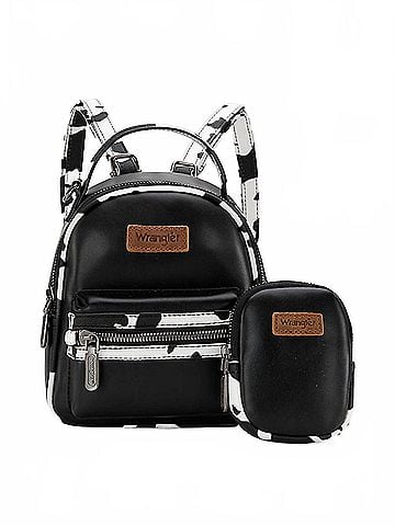 Wrangler Jeans Co Mini Backpack With Cow Print Trim (view 1)