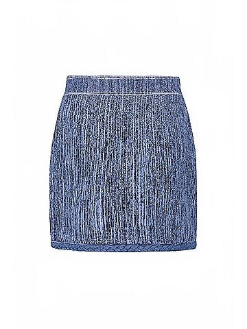 Milly Soleil Pinstripe Knit Mini Skirt (view 2)