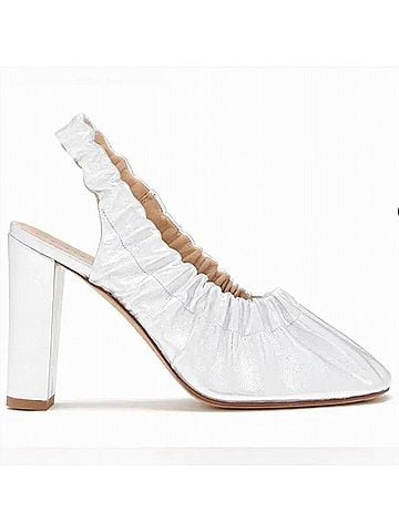 Ulla Johnson Lucia Leather Ruched High Heeled Shoes (view 1)