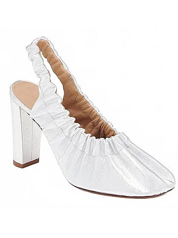 Ulla Johnson Lucia Leather Ruched High Heeled Shoes (view 2)