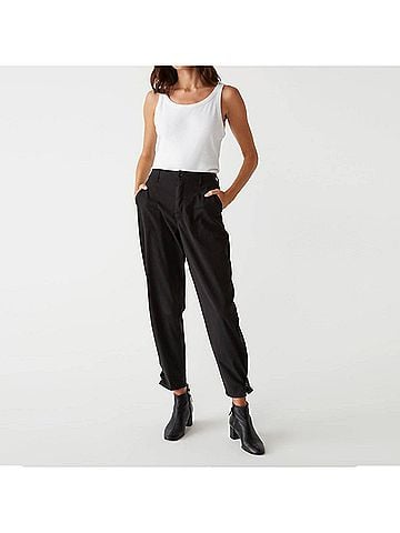 Michael Stars Maxine Twill Convertible Pants in Black (view 2)