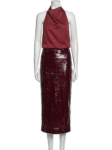 Veronica Beard Koa Skirt in Wine (view 1)