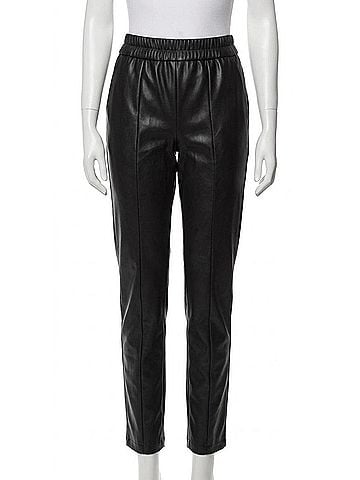 Elliott Lauren Vegan Leather Pant With Seaming in Black (view 1)