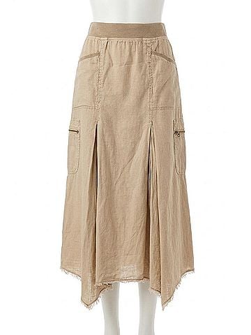XCVI Doak Sharkbite Hem And Cargo Pockets Skirt in Tanglewood Pigment (view 1)