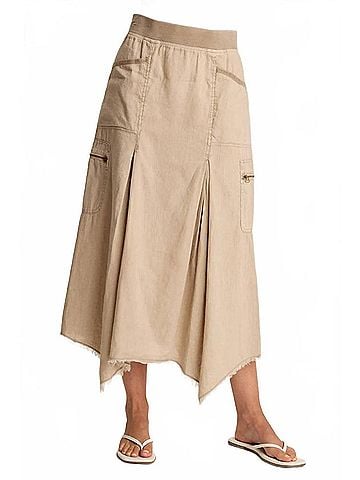 XCVI Doak Sharkbite Hem And Cargo Pockets Skirt in Tanglewood Pigment (view 2)