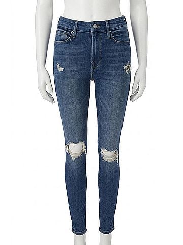 Good American Women's Good Waist With Snake Pocket Bags Jeans in Blue (view 1)