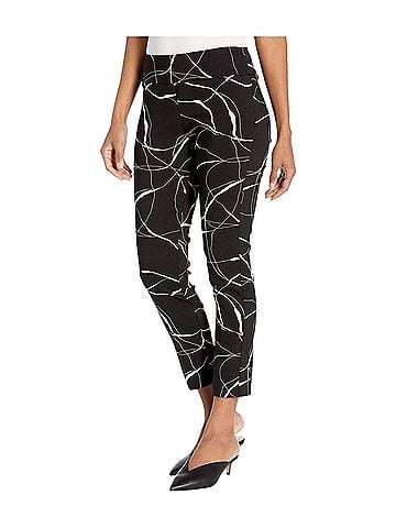 Elliott Lauren Brush Strokes Pull On Pant in Black/White (view 2)