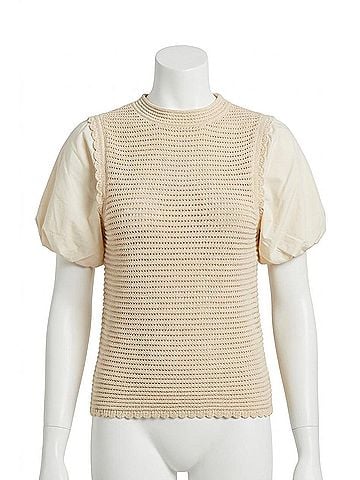 Melissa Nepton Mariella Sweater Top in Cream (view 1)