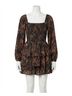 Entro Print Multi Color Square Neck Long Sleeve Tiered Romper Size S - photo 1