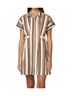 Cleobella Stripes Brown Sable Mini Dress Size M - photo 2