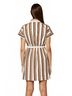 Cleobella Stripes Brown Sable Mini Dress Size M - photo 3