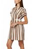 Cleobella Stripes Brown Sable Mini Dress Size M - photo 4