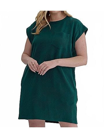 Entro Quilted Round Neck Sleeveless Mini Dress (view 2)