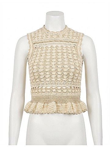 Zimmermann Wanderlust Crochet Sleeveless Tank Top (view 1)