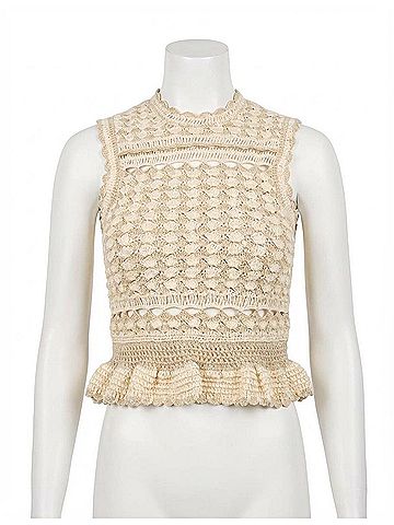 Zimmermann Wanderlust Crochet Sleeveless Tank Top (view 1)