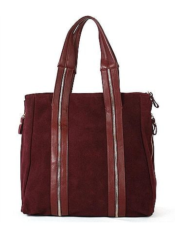 Inzi Women's Leather And Suede Tote Bag (view 1)