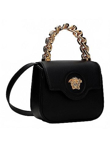 Versace Women's Top Handle Mini Vitello Leather Handbag (view 1)