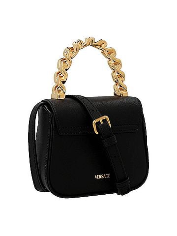 Versace Women's Top Handle Mini Vitello Leather Handbag (view 2)