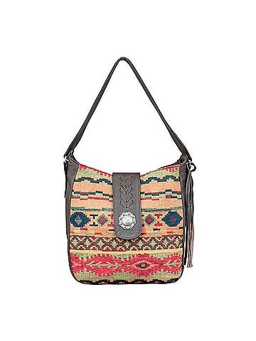 American West Women's Hand Woven Santa Fe Tapestry Hobo Bag (view 2)
