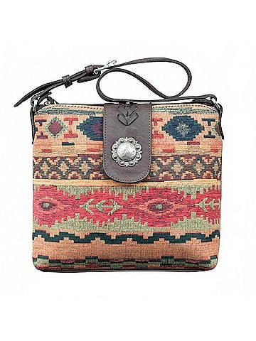 American West Women's Hand Woven Santa Fe Tapestry Zip Top Shoulder Bag (view 1)