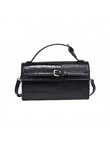 Urban Expressions Women's Thea Vegan Leather Croc Print Crossbody Top Handle Bag (view 1)