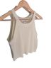Dillard's Ivory Sleeveless Top Size L - photo 1
