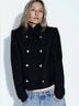 Zara Solid Black Gold Jacket Size S - photo 3