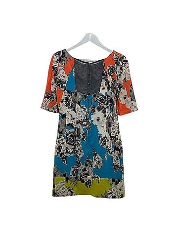 Yoana Baraschi Anthropologie Floral Colorblock Midi Dress Casual Dress (view 2)