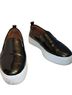 Halogen 100% Patent Leather Solid Green White Sneakers Size 7 1/2 - photo 2