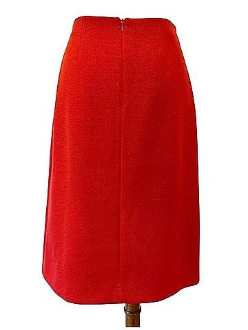 HUGO BOSS Vubali Wool Blend Asymmetric Faux Wrap Formal Skirt (view 2)