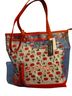 Ed Hardy 100% Plastic Floral Graphic Red White Leather Tote One size - photo 1