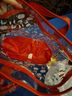 Ed Hardy 100% Plastic Floral Graphic Red White Leather Tote One size - photo 6