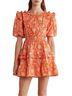Walter Baker Floral Orange Pink Casual Dress Size M - photo 1