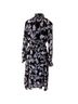 o.p.t 100% Polyester Floral Purple Black Cocktail Dress Size S - photo 3