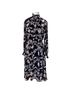 o.p.t 100% Polyester Floral Purple Black Cocktail Dress Size S - photo 1