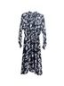 o.p.t 100% Polyester Floral Purple Black Cocktail Dress Size S - photo 5