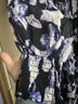 o.p.t 100% Polyester Floral Purple Black Cocktail Dress Size S - photo 8