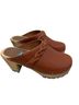 Mia 100% Leather Brown Mule/Clog Size 6 - photo 1