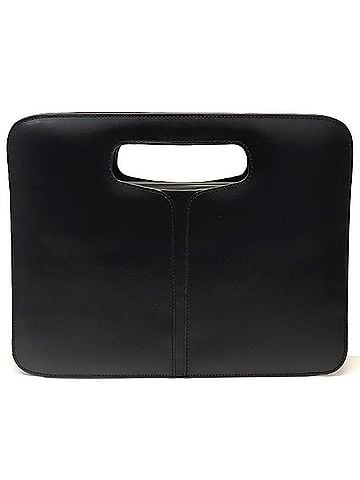 Loewe Loewe embossed leather clutch handbag, black. (view 2)