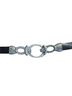 Chico's 100% Faux Leather Solid Black Silver Belt Size M - photo 1