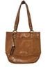 B Makowsky 100% Leather Solid Tan Leather Shoulder Bag One size - photo 1